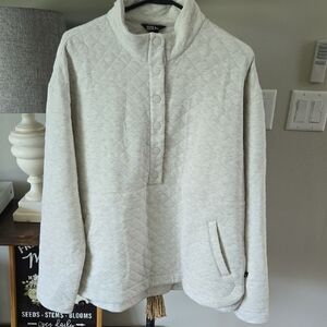 Eddie Bauer Off-White Quilted Pullover